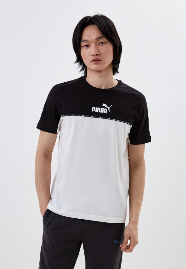 

Футболка PUMA, Белый, ESS BLOCK x TAPE Tee PUMA Black