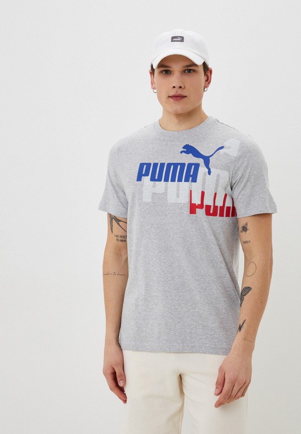 

Футболка PUMA, Серый, ESS+ LOGO POWER Tee Light Gray Heather