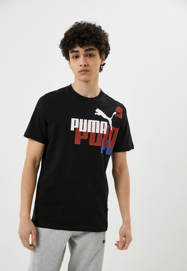 

Футболка PUMA, Черный, ESS+ LOGO POWER Tee PUMA Black-Warm eart