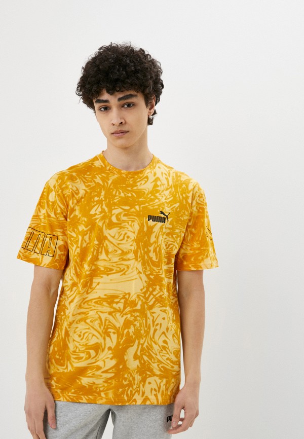 

Футболка PUMA, Желтый, PUMA POWER Summer AOP Tee Mustard Seed