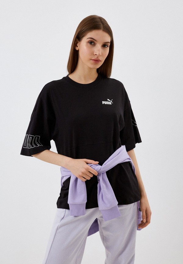 

Футболка PUMA, Черный, PUMA POWER Colorblock Tee PUMA Black