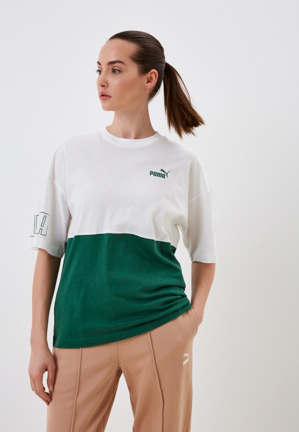 

Футболка PUMA, Белый, PUMA POWER Colorblock Tee PUMA White-Vin