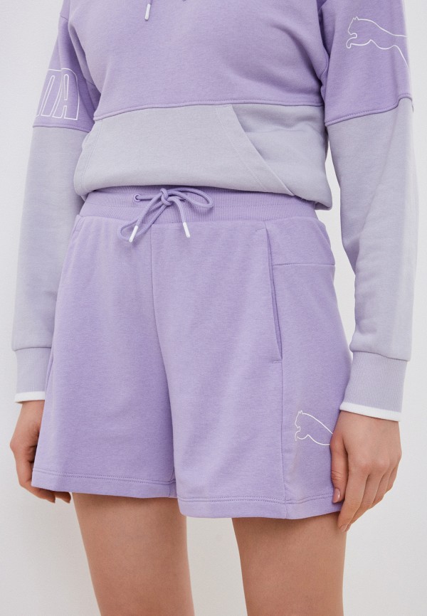 

Шорты спортивные PUMA, Фиолетовый, PUMA POWER Colorblock High-Waist Shorts