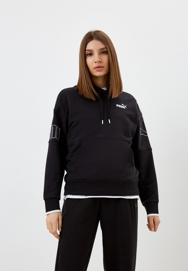 

Худи PUMA, Черный, PUMA POWER Colorblock Hoodie TR PUMA Bla