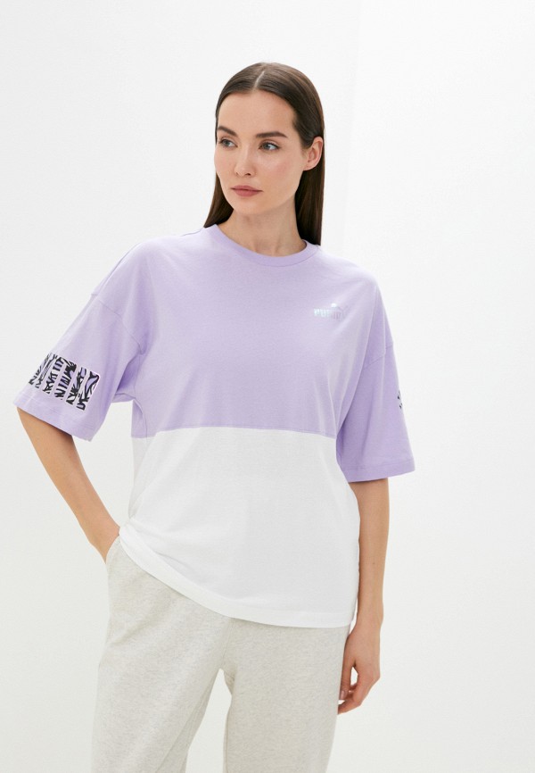 

Футболка PUMA, Фиолетовый, PUMA POWER NOVA SHINE Colorblock Tee Viv