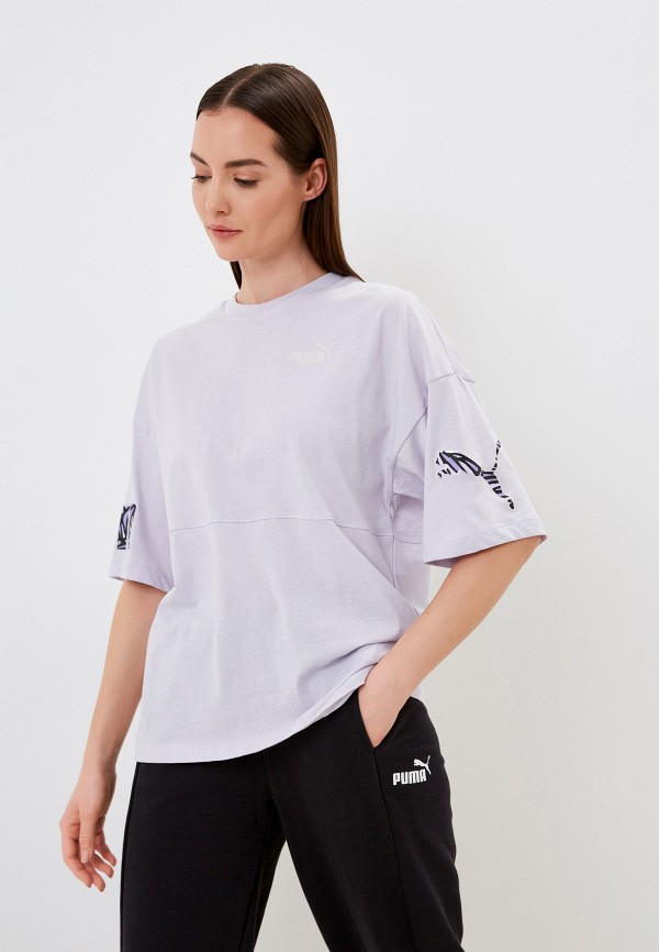 

Футболка PUMA, Фиолетовый, PUMA POWER NOVA SHINE Colorblock Tee Spr