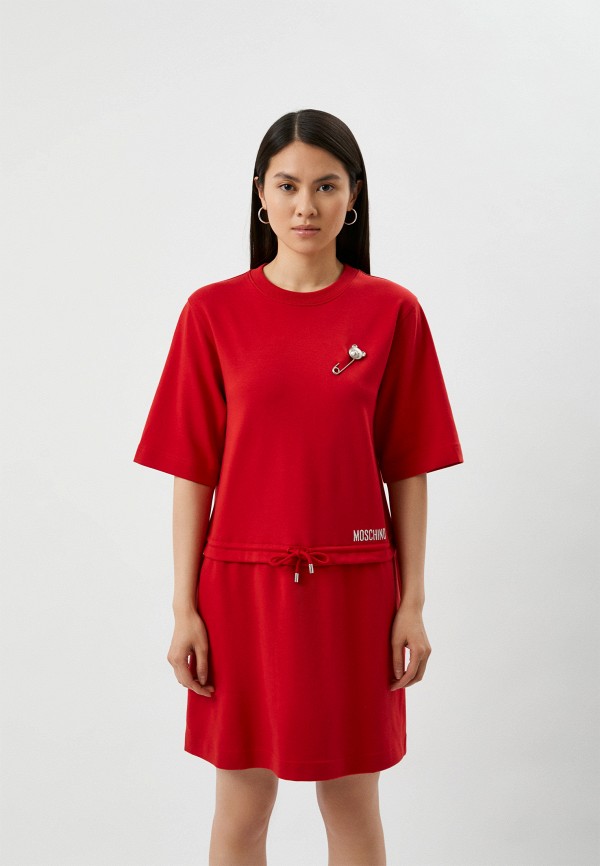 

Платье и брошь Moschino, Красный