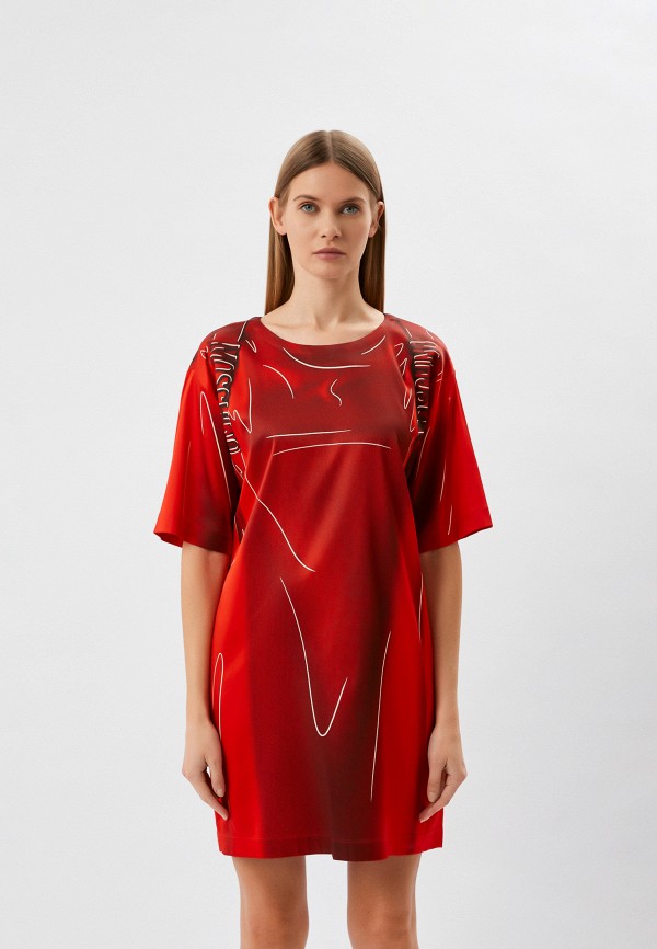 Платье Moschino красного цвета