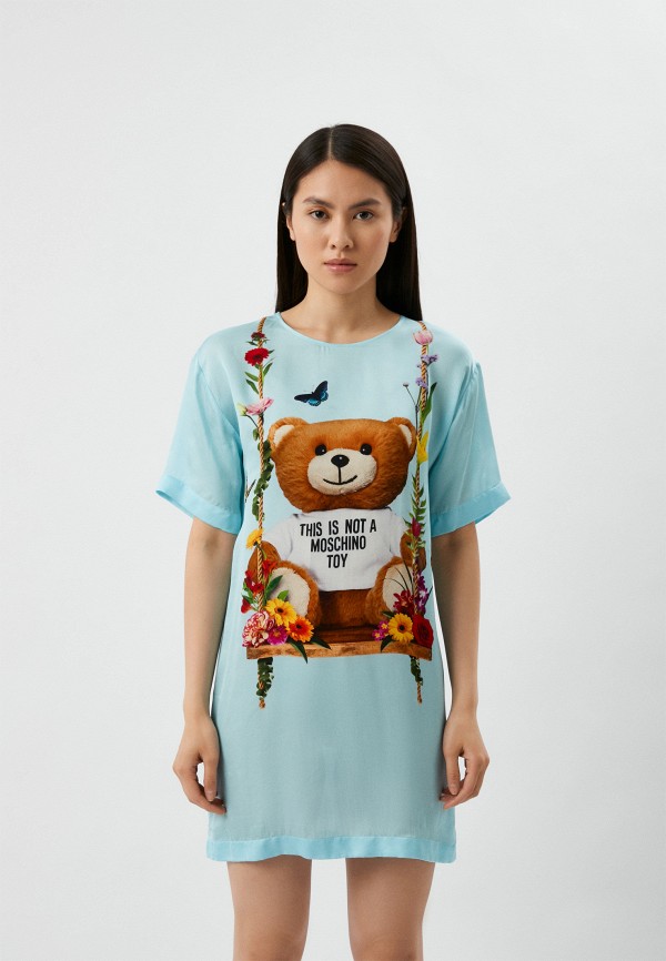 Платье Moschino голубого цвета