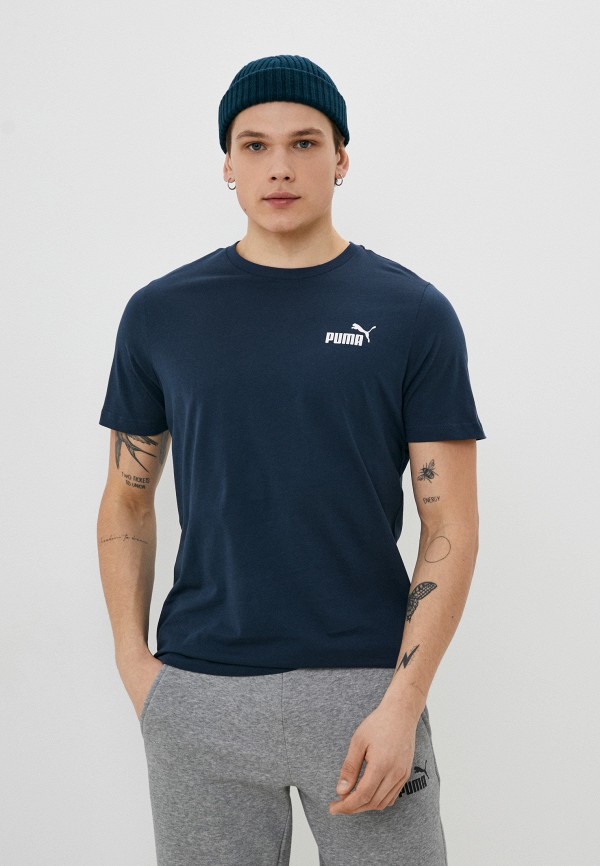 

Футболка PUMA, Синий, ESS Small Logo Tee (s) Dark Night