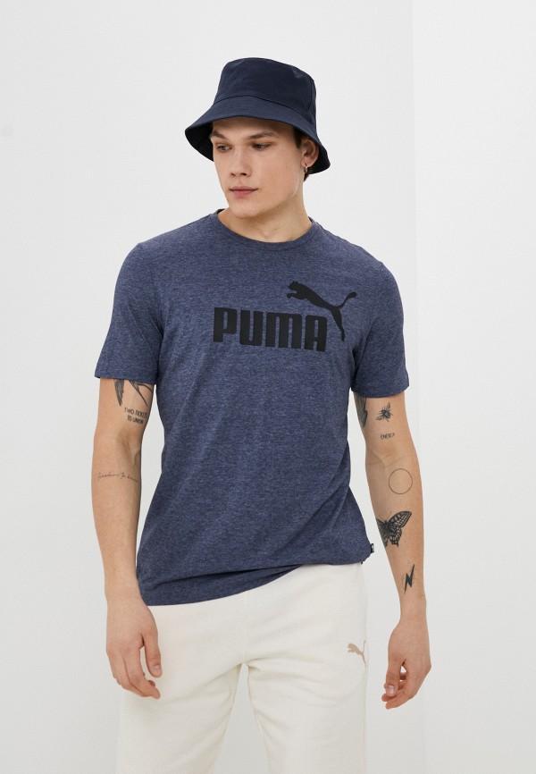 

Футболка PUMA, Синий, ESS Heather Tee Peacoat