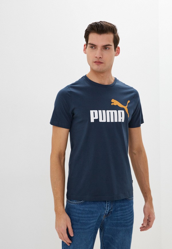 

Футболка PUMA, Синий, ESS+ 2 Col Logo Tee Dark Night