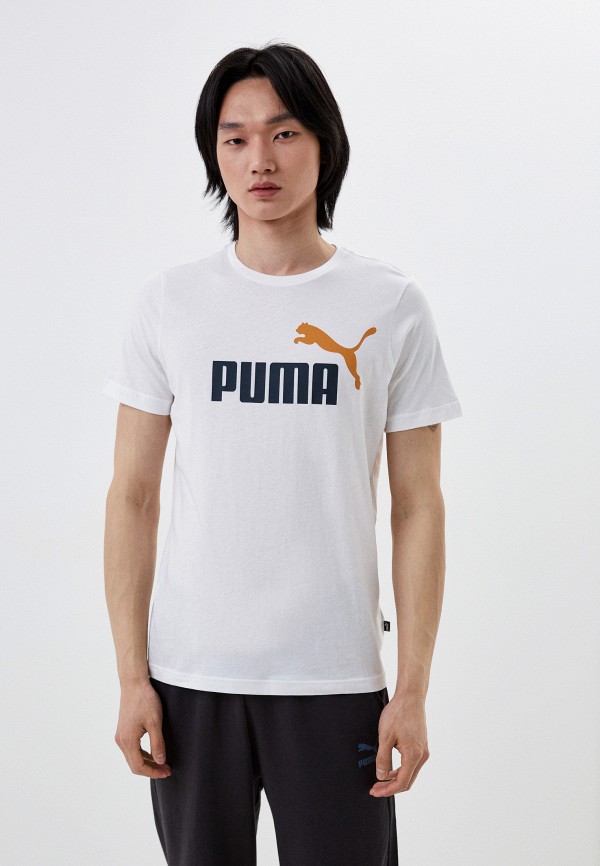 

Футболка PUMA, Белый, ESS+ 2 Col Logo Tee PUMA White-dark nigh
