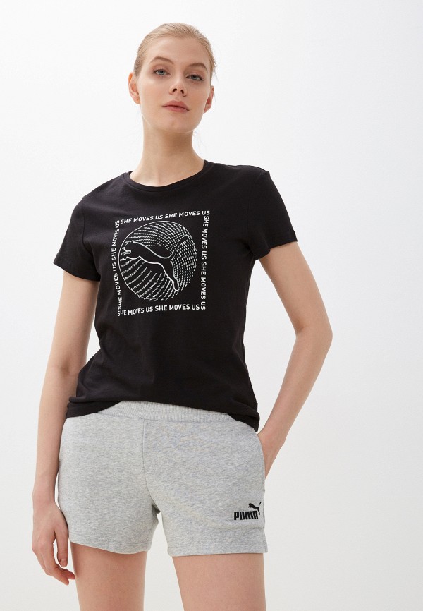 

Футболка PUMA, Черный, GRAPHICS She Moves Us Tee PUMA Black