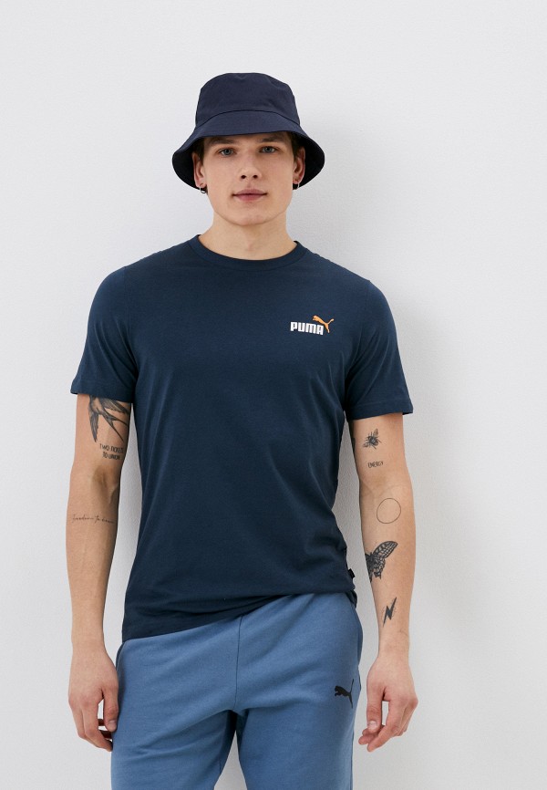 

Футболка PUMA, Синий, ESS+ 2 Col Small Logo Tee Dark Night