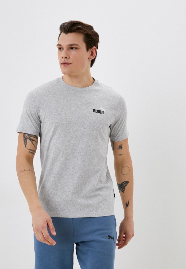 

Футболка PUMA, Серый, ESS+ 2 Col Small Logo Tee Light Gray Hea