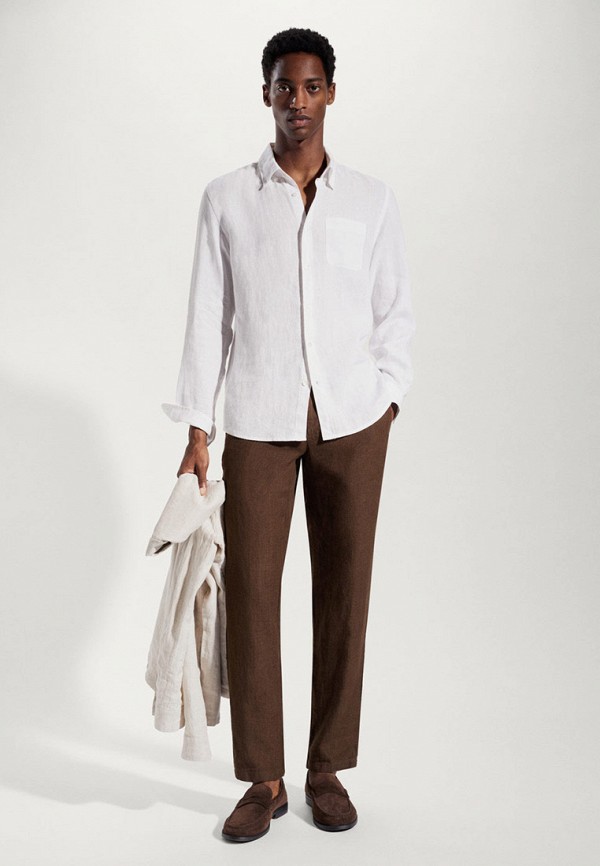 Брюки Mango Man коричневый, размер 46, фото 2