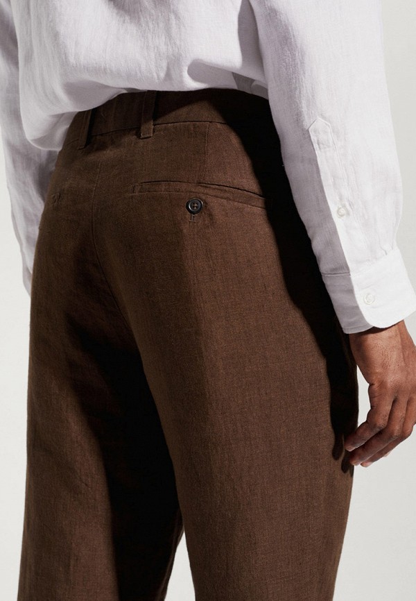 Брюки Mango Man коричневый, размер 46, фото 4