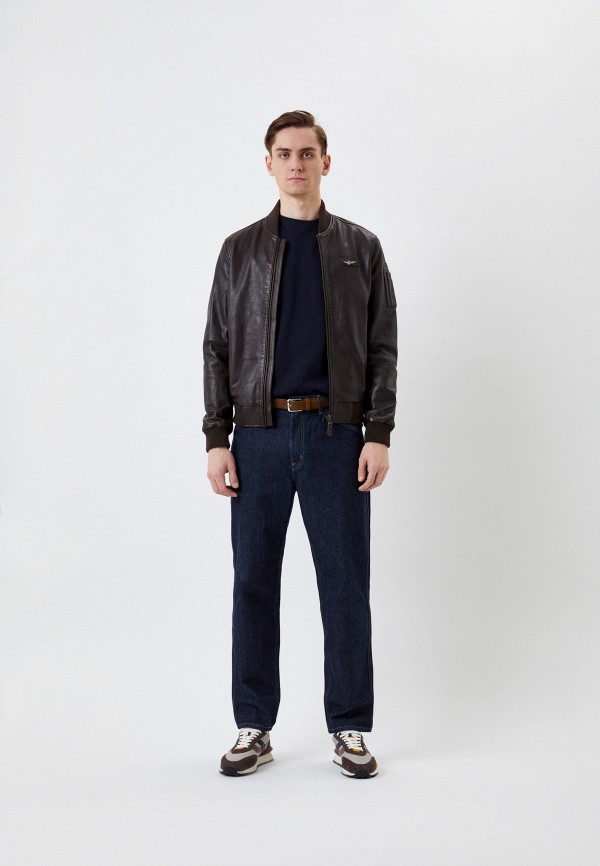 фото Куртка кожаная aeronautica militare