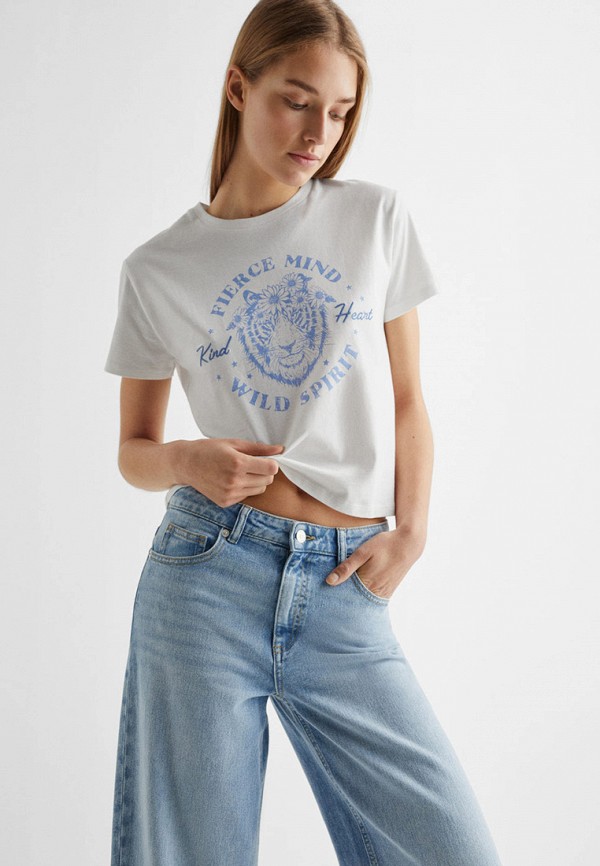 

Футболка Mango Kids, Белый, WILD