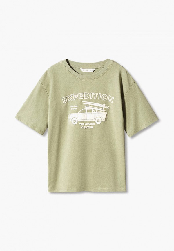 

Футболка Mango Kids, Зеленый, VACATION