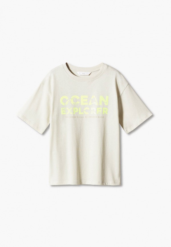 

Футболка Mango Kids, Бежевый, EXPLORER