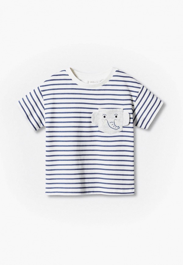 

Футболка Mango Kids, Белый, POCKET