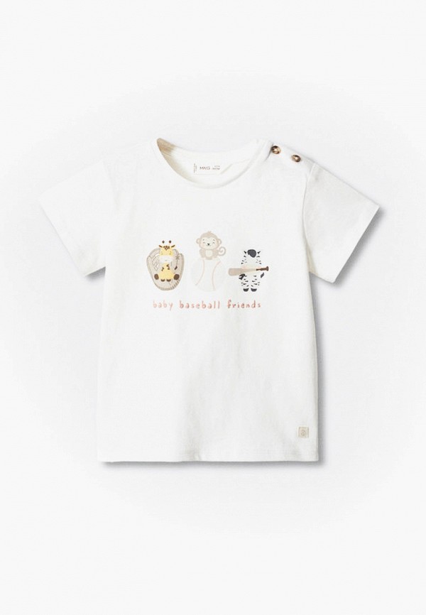

Футболка Mango Kids, Белый, BASEBALL