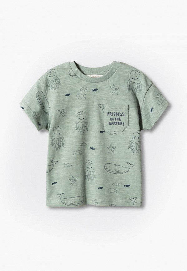 

Футболка Mango Kids, Зеленый, AGUA