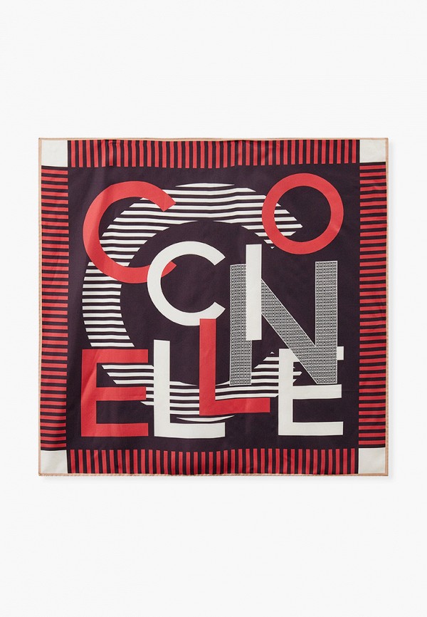 Платок Coccinelle, Коричневый, LOGO LETTERS
