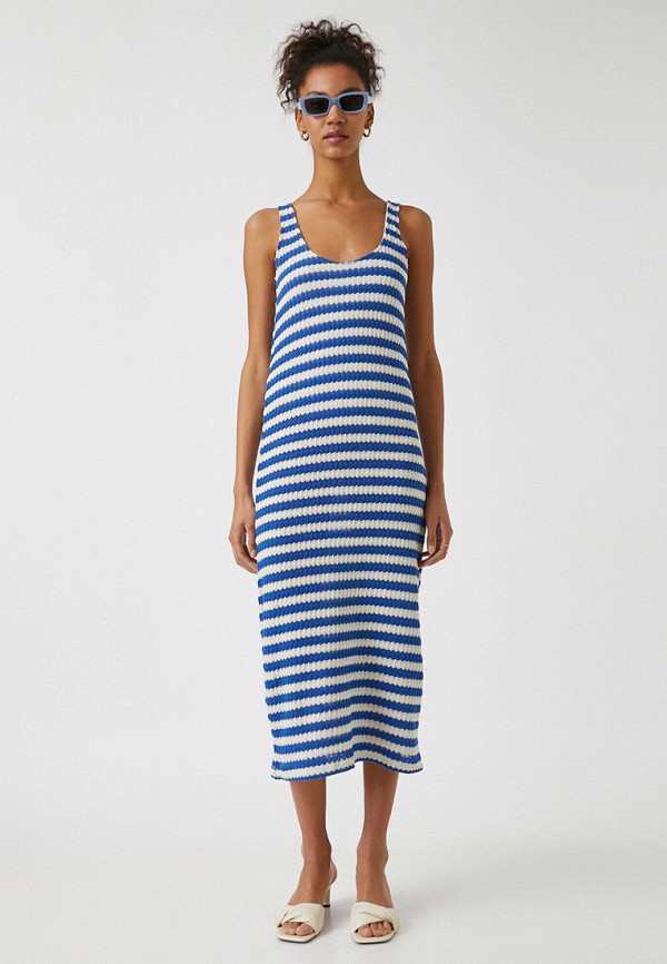 Платье Koton синий, размер 42, фото 3