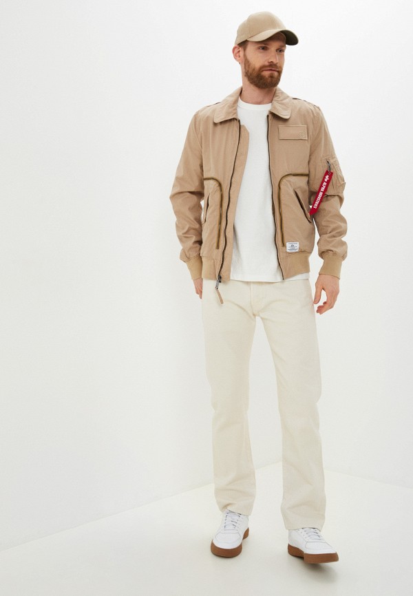 Куртка Alpha Industries бежевый, размер 60, фото 2