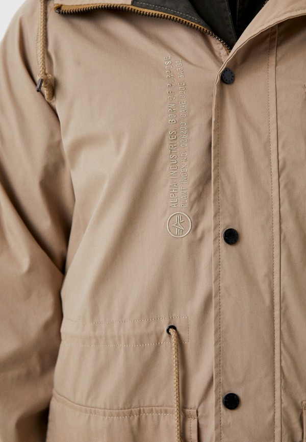 Парка Alpha Industries бежевый, размер 50, фото 5