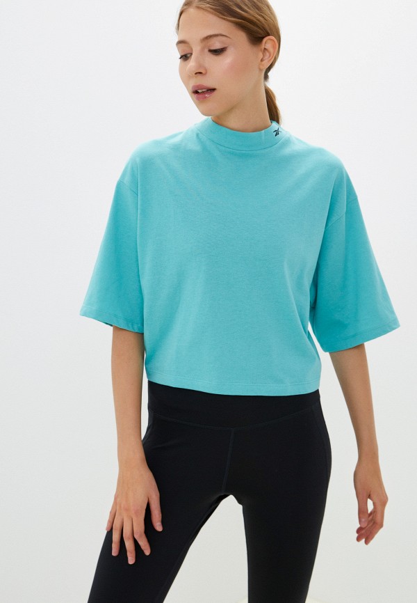 

Футболка спортивная Reebok, Бирюзовый, MYT Detail Tee