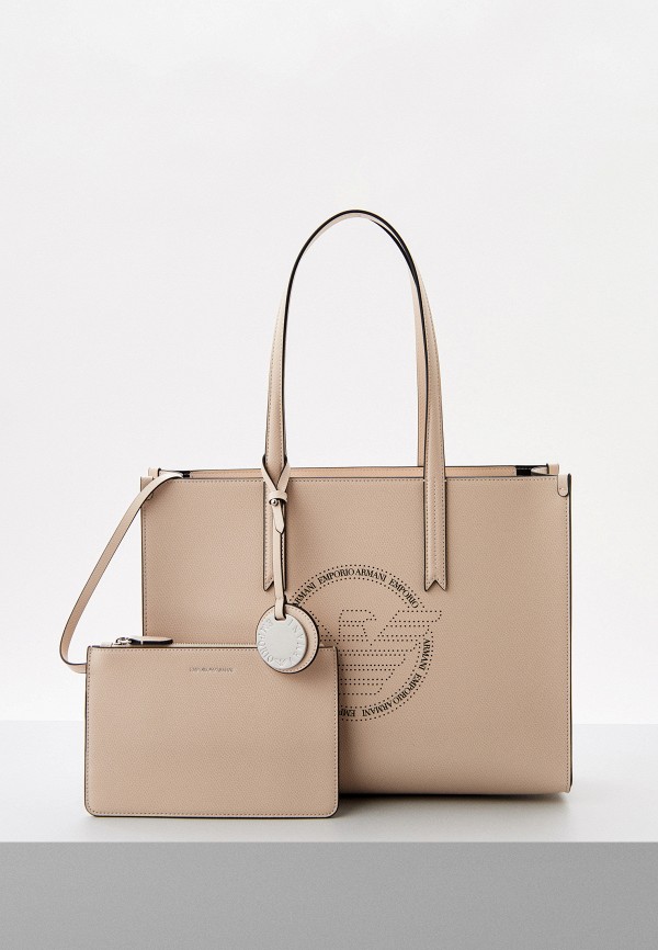 

Сумка, косметичка и брелок Emporio Armani, Бежевый