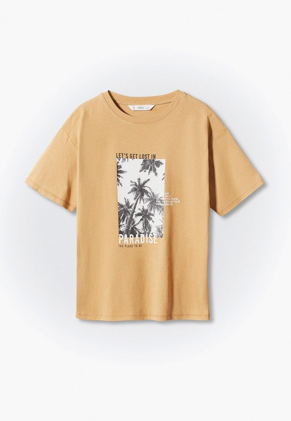 

Футболка Mango Kids, Коричневый, LOST
