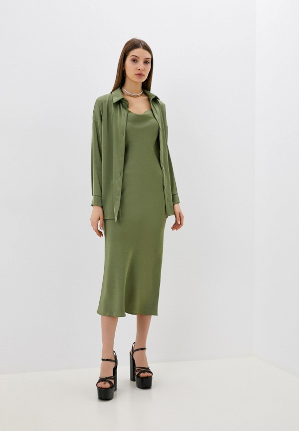 

Платье и блуза UnicoModa, Хаки