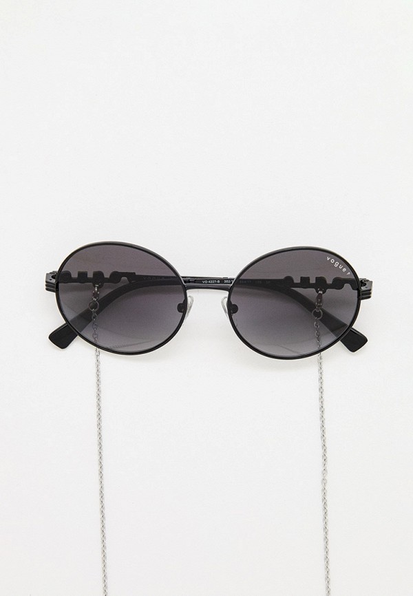 

Очки солнцезащитные и цепочка Vogue® Eyewear, Черный, VO4227S 352/T3