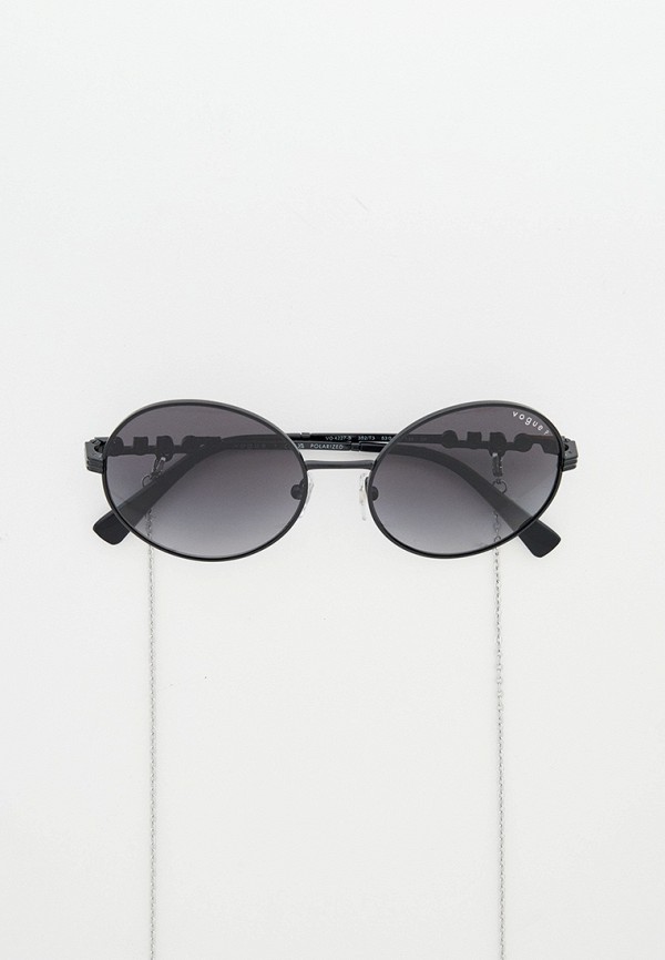 

Очки солнцезащитные и цепочка Vogue® Eyewear, Черный, VO4227S 352/T3