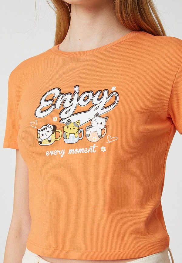 Футболка Koton оранжевый, размер 46, фото 3