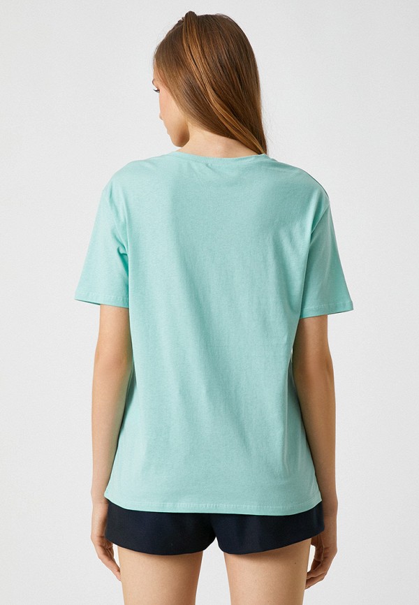 Футболка Koton голубой, размер 44, фото 3