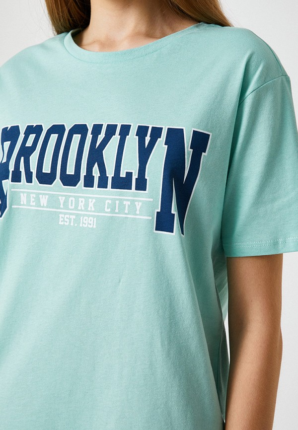 Футболка Koton голубой, размер 44, фото 4