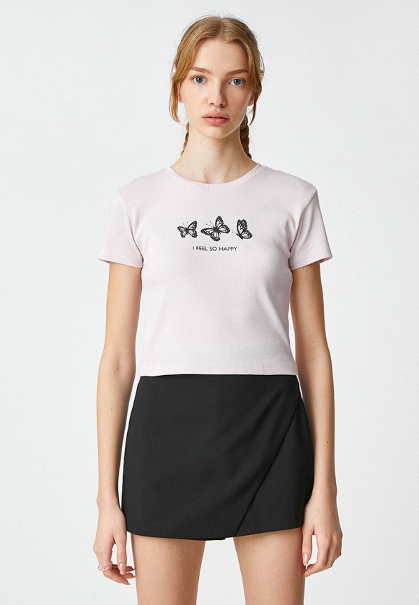 Футболка Koton розовый, размер 42, фото 2