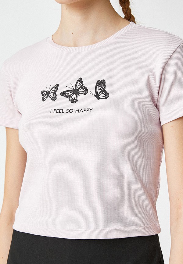 Футболка Koton розовый, размер 42, фото 3