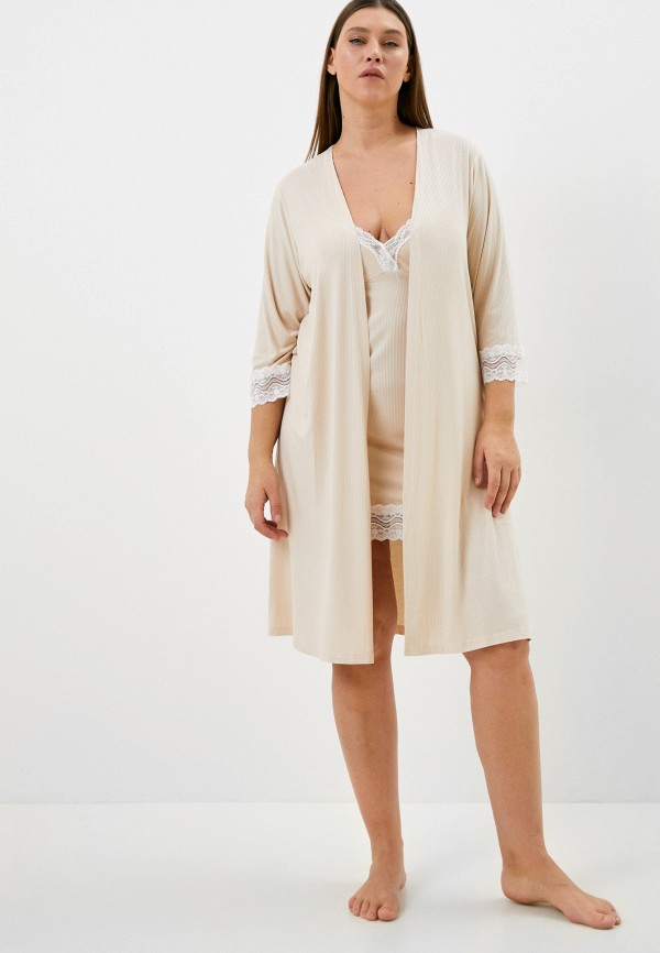 

Халат и сорочка ночная SleepShy, Бежевый