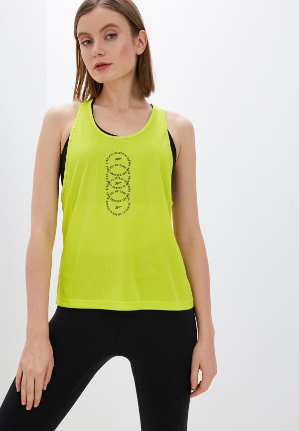 

Майка спортивная Reebok, Желтый, RUNNING GRAPHIC TANK