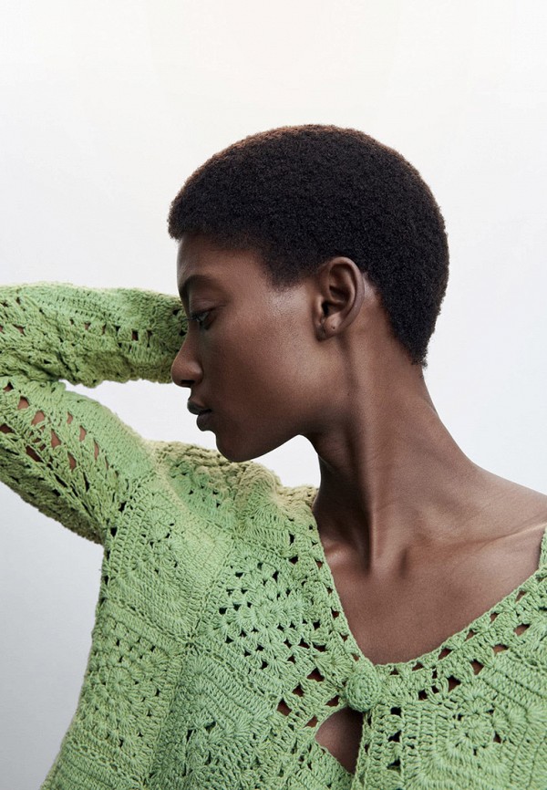 Кардиган Mango зеленый, размер 42, фото 4