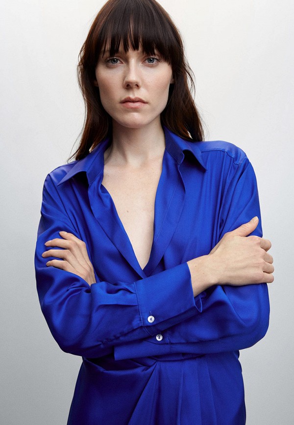 Платье Mango синий, размер 40, фото 4