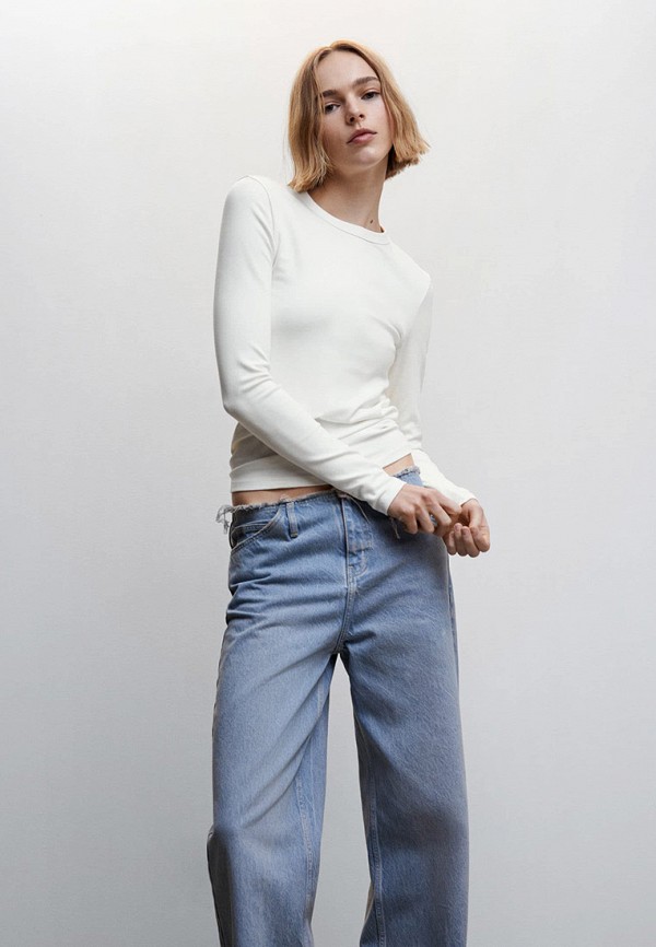 

Лонгслив Mango, Белый, MARS