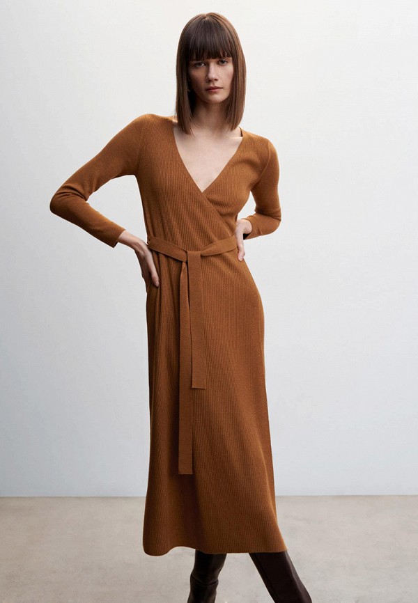 

Платье Mango, Коричневый, LAYERS